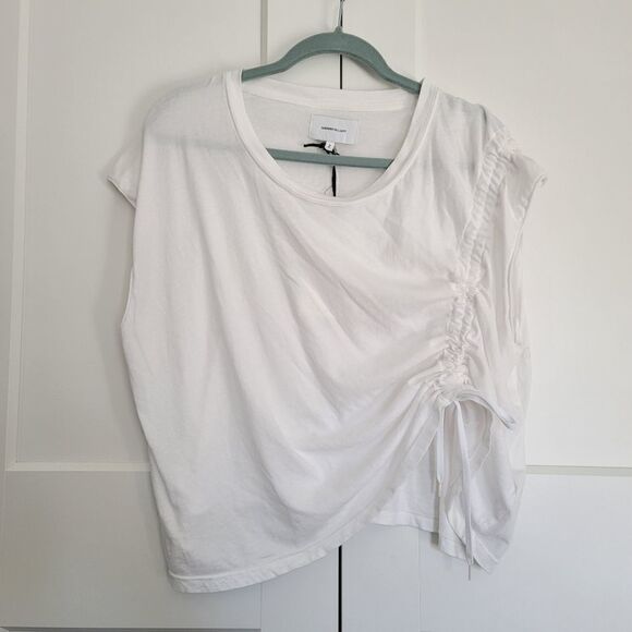 Current/Elliott The rouched muscle  tee in star white size 2 - Picture 5 of 11
